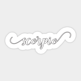 Scorpio Zodiac Script Sticker Sticker